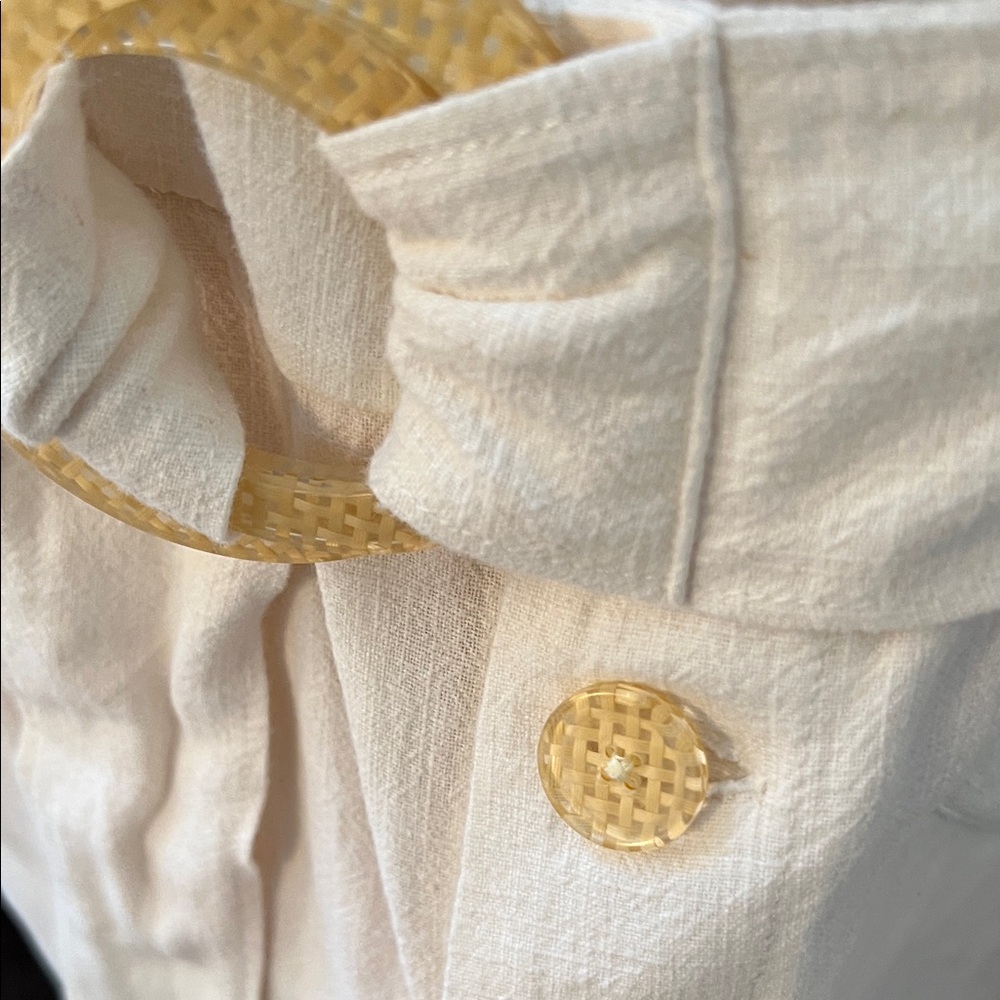 Anthropologie Linen Blend Cape Cod Sleeveless Jumpsuit with Belt - Picture 5 of 15